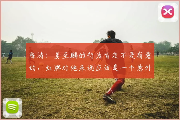 陈涛:姜至鹏的行为肯定不是有意的,红牌对他来说应该是一个意外